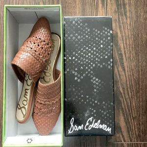 Sam Edelman Brown Woven Mules *Never Worn*